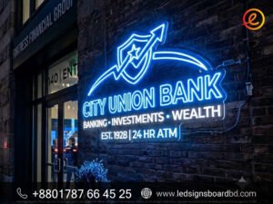 Custom Led neon signboard price for Bank | Best Quality