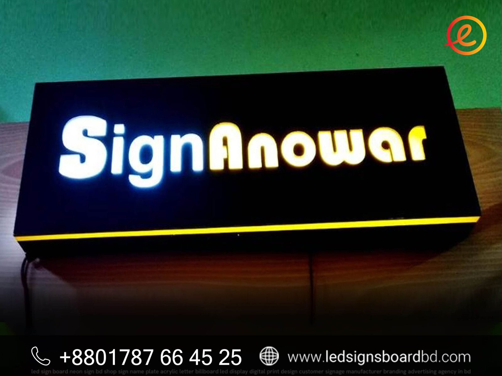 Off-Cut Signage with Acrylic Letters