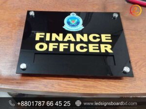 Name Plate Design for Office with Professional Look